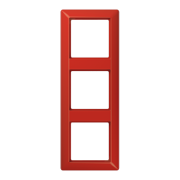 Рамка 3-кратная для вертикальной и горизонтальной установки; термопласт, красная, AS583BFRT Рамка 3-кратная для вертикальной и горизонтальной установки; термопласт, красная, AS583BFRT