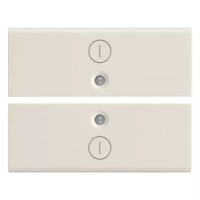 Vimar 2 половинки двухмодульной клавиши с символом "IO", белые, 16842.2.B