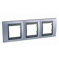 MGU66.006.298 - UNICA TOP РАМКА 3-постовая, горизонтальная, ГРАФИТ/БЕРИЛЛ MGU66.006.298 - UNICA TOP РАМКА 3-постовая, горизонтальная, ГРАФИТ/БЕРИЛЛ