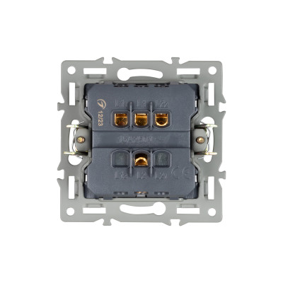 043724 - Механизм выключателя двухклавишный непроходной SWT-MK02-PL-WH (250V, 16A) (Arlight, -)