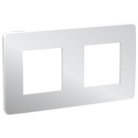 рамка 2-постовая, ХРОМ/белый