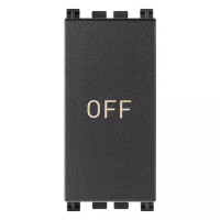 Vimar Кнопка 1P NO+NC 10A "OFF", серая, 19056.33 Vimar Кнопка 1P NO+NC 10A "OFF", серая, 19056.33