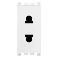 Vimar Розетка SICURY 2P+T 16A USA+EU ?4,8MM, белая, 19234.B