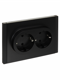 FORTE&PIANO Роз. 2-я с з/к з/ш б/к 16А FP123 чер. IEK, FP-R24-16-1-K02