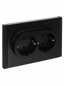 FORTE&PIANO Роз. 2-я с з/к з/ш б/к 16А FP123 чер. IEK, FP-R24-16-1-K02