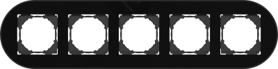 Donel A07 Natural Round Чёрное стекло рамка 5-я, серия DB, DERN215BG