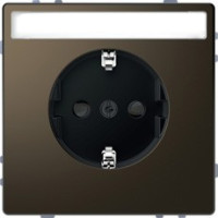 D-Life Розетка 2К+З 16 А, 250 В~, с полем для надписи, мокко D-Life Розетка 2К+З 16 А, 250 В~, с полем для надписи, мокко