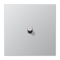 Центральная плата, 1 пост, 1 тумблер, цилиндр c окошком; металл; алюминий; серия LS, AL12-0KOR0