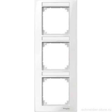 M-Plan Рамка 3-ная вертик. с полем для надписи, полярно-бел.