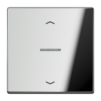 Клавиша для KNX кнопки с окошком и символами "стрелки", 1 группа; металл; хром, GCR101KO5P