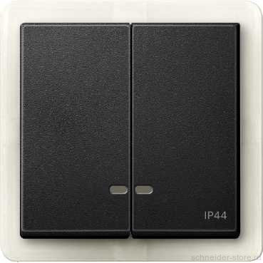 SM Клавиша 2-ная с линзами IP44,  антрац.