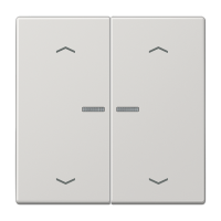 Клавиша для KNX кнопки, 2 группы, с окошком и символами"стрелки"; дюропласт; светло-серый, LS102KO5PLG