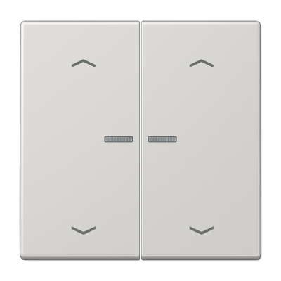Клавиша для KNX кнопки, 2 группы, с окошком и символами"стрелки"; дюропласт; светло-серый, LS102KO5PLG