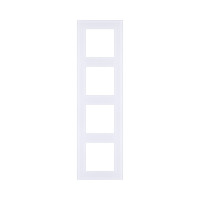 Рамка 4-постовая, стекло белый Kollinger Asthetik AS4WH