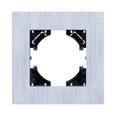 Рамка 1-постовая, серебро Kollinger Reflex AL RA1SR