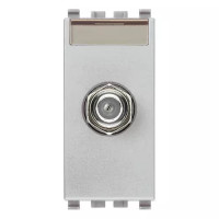 Vimar Розетка коаксиальная для штеккера типа F ,серебро матовое, 20318.N