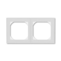 3901H-A05520 16 - Рамка ABB Levit 2 поста 55х55 для механизмов BJE серый / белый - 2CHH015520A4016