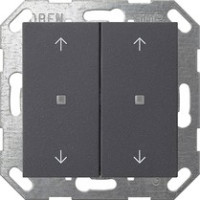 517428 Gira Кнопочный выключатель KNX, 2-клавишн. со стрелками 517428 Gira Кнопочный выключатель KNX, 2-клавишн. со стрелками