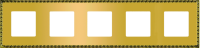 FD01215OR Fede Toledo Рамка 5-ная, Real Gold