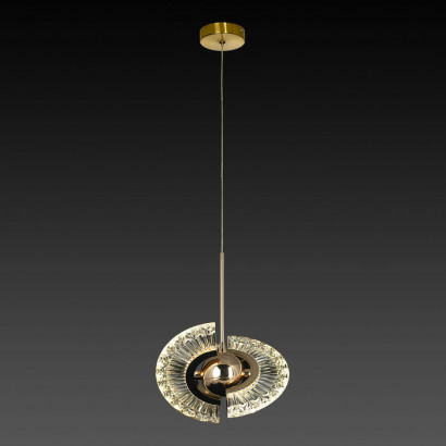LUSSOLE Alamosa Подвесные светильники, цвет основания - блестящее золото, плафон - акрил (цвет - прозрачный), 1x5W LED, LSP-8478