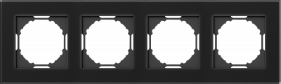 Donel A07 Natural Чёрное стекло рамка 4-я, серия DB, DEN214BG
