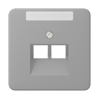 Крышка для ординарной телефонной и компютерной розетки UAE; серая, CD569-2NAUAGR Крышка для ординарной телефонной и компютерной розетки UAE; серая, CD569-2NAUAGR