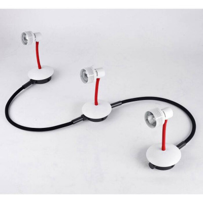 LUSSOLE BAY SHORE Трековый светильник, цвет основания - белый, плафон - металл (цвет - белый), 3x50W GU10, LSP-9818-03