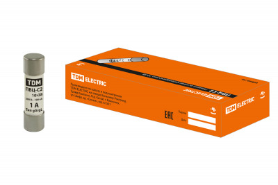 Плавкая вставка ПВЦ-С2 10х38 1А TDM Electric, SQ0729-0002