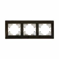 С1030-037 GUSI BRAVO РАМКА 3-местная, цинк, цвет оникс., С1030-037