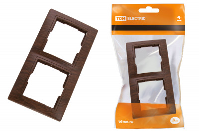 Рамка 2-х постовая горизонтальная "ЭКО" (бук) "Таймыр" TDM Electric, SQ1814-0326