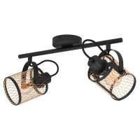 43532 Спот DELLOW, 2Х40W, E27, L475, B180, H210, сталь/латунь, черный