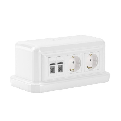 ДКС Напольная башенка BUS, 12 модулей, белая, 09050