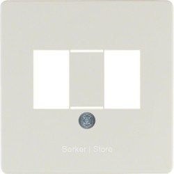 145802 - Центральная плата для розетки TAE 6/6FF и 6/6NF, цвет: белый, с блеском, Berker