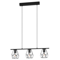 43644 Подвесной потолочный светильник (люстра) MARDYKE, 3Х40W, E27, L775, B145, H1100, сталь//стекло,