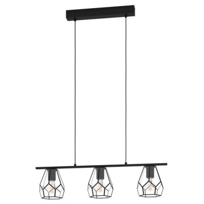 43644 Подвесной потолочный светильник (люстра) MARDYKE, 3Х40W, E27, L775, B145, H1100, сталь//стекло,