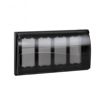 Simon Connect Графит Рамка с крышкой Cima Pro на 4 Сima-модуля, SBMT402-14