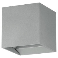 61923 Уличный настен. светодиод. свет-к CALPINO PRO, 2x3,3W, IP 54, 3000K, алюминий/серебряный