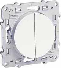 S52R213 - Odace Переключатель 2-кл. 10А 250В~ , бел., Schneider Electric S52R213 - Odace Переключатель 2-кл. 10А 250В~ , бел., Schneider Electric