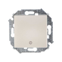 Simon Simon15 Кнопка 1-клав. с пиктограммой 16А 250В~, винт. зажим, шампань, 1591150-034