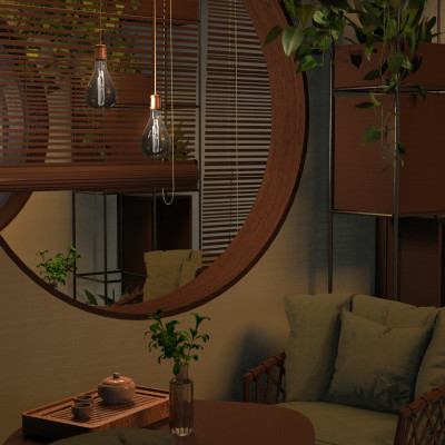 Лампа Gauss Filament PS160 6W 330lm 4000К Е27 gray straight LED 1/6, 179802205