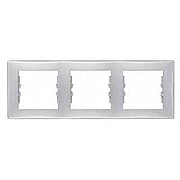 SDN5800560 - SE Sedna Алюминий Рамка 3-ая горизонтальная, Schneider Electric