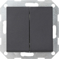 286128 Gira Выключатель  кнопочн. 2-х клав. самовозврат.\ Переключатель 2-местн.