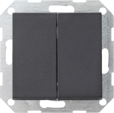 286128 Gira Выключатель  кнопочн. 2-х клав. самовозврат.\ Переключатель 2-местн.