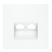 Накладка для розетки компьютерной двойной RJ45+RJ45 кат.6, S70 (белый матовый), VLS001402 Накладка для розетки компьютерной двойной RJ45+RJ45 кат.6, S70 (белый матовый), VLS001402