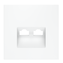 Накладка для розетки компьютерной двойной RJ45+RJ45 кат.6, S70 (белый матовый), VLS001402