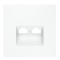 Накладка для розетки компьютерной двойной RJ45+RJ45 кат.6, S70 (белый матовый), VLS001402