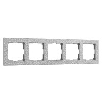 Werkel W0052406/ Рамка на 5 постов Hammer (серебряный), a052530