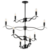 Lightstar 733287 (MD21041-8A) Люстра RAGNO 8х40W E14 ЧЕРНЫЙ МАТОВЫЙ (в комплекте)