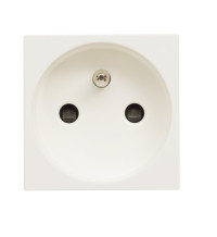 N2287 BL - Розетка французского стандарта с центральным контактом заземления, со шторками, 16А / 250 В, серия Zenit, цвет альпийский белый - 2CLA228700N1101