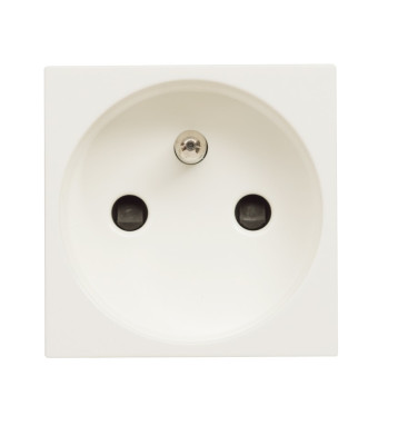 N2287 BL - Розетка французского стандарта с центральным контактом заземления, со шторками, 16А / 250 В, серия Zenit, цвет альпийский белый - 2CLA228700N1101